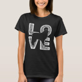 Distressed I Love My Great Pyrenees Dog  Theme T-shirt (Voorkant)