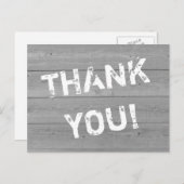 Distressed look houten paneel dank u briefkaarten (Voorkant / Achterkant)