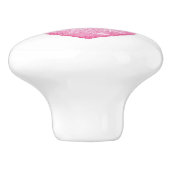 Distressed Pink Heart Pawprint Ceramic Knob Keramische Knop (Zijkant)