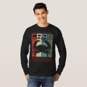 Distressed Retro Crab Graphic Seafood & Crab T-shirt (Voorkant volledig)