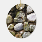 Distressed Rocks stenen veldsteen patroon Keramisch Ornament (Links)
