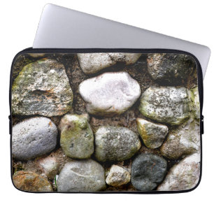 Distressed Rocks stenen veldsteen patroon Laptop Sleeve