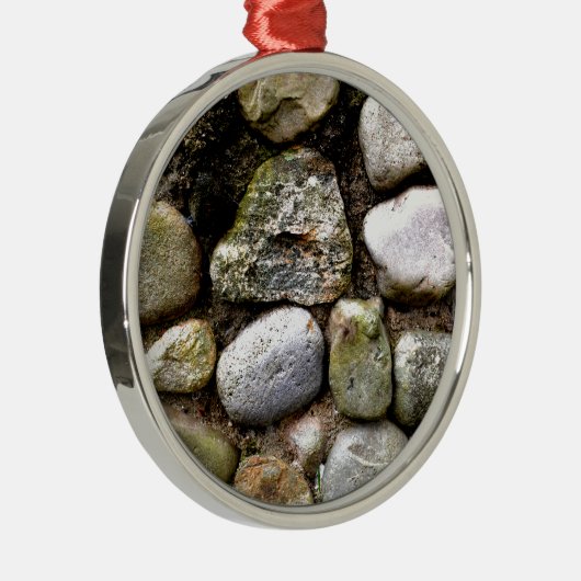 Distressed Rocks stenen veldsteen patroon Metalen Ornament (Rechts)