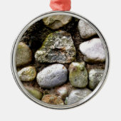 Distressed Rocks stenen veldsteen patroon Metalen Ornament (Voorkant)