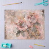 Distressed Roze  Geïnspireerd Bloemen Decoupage Tissuepapier (Craft)