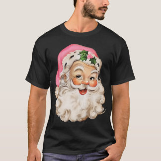 Distressed  Roze Kerstman Roze Kerst T-shirt