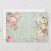 Distressed  Rozen op Mint Notitiekaartje (Achterkant)