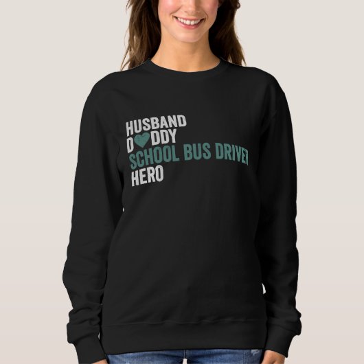 Distressed School Bus Driver  Husband Daddy School Trui (Voorkant)