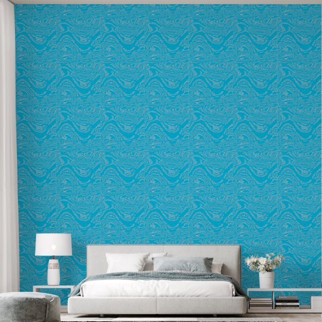Distressed Sky Blue Behang (Slaapkamer)