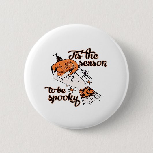 Distressed Spooky Season Ronde Button 5,7 Cm (Voorkant)