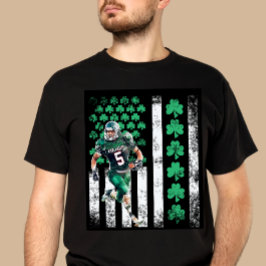 Distressed St. Patrick’s Day Football T- shirt
