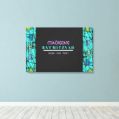 DISTRESSED STARS Bar Bat Mitzvah Sign In Board Canvas Afdruk (Insitu (Houten vloer))