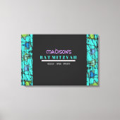 DISTRESSED STARS Bar Bat Mitzvah Sign In Board Canvas Afdruk (Voorkant)