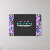 DISTRESSED STARS Bar Bat Mitzvah Sign In Board Canvas Afdruk (Voorkant)