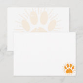 Distressed Sunbeam Dog Paw Custom Blank Notitiekaartje (Voorkant / Achterkant)