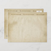 Distressed Threaded Blank Antiek Geïnspireerd Briefkaart (Voorkant / Achterkant)