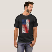 Distressed US American Flag T-shirt (Voorkant volledig)