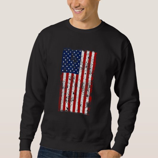 Distressed US American Flag Trui (Voorkant)