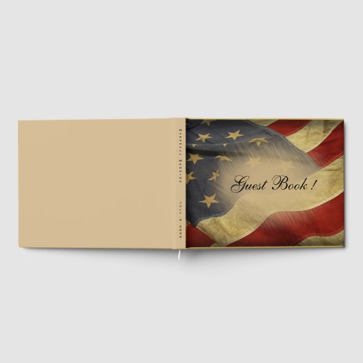 Distressed US Flag Mariage livre d'invité (Complet)
