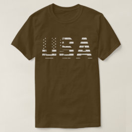 Distressed USA Typography T-shirt