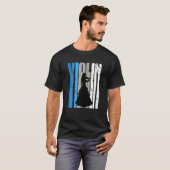 Distressed Violin Player Retro Female Words Text R T-shirt (Voorkant volledig)