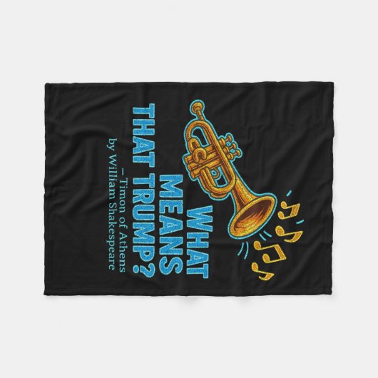 Distressed What Means Trump Timon Athens Shakespea Fleece Deken (Voorkant (Horizontaal))