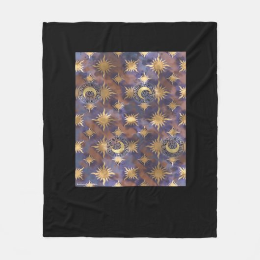 Distressed Whimsigoth Wallpaper Fleece Deken (Voorkant)