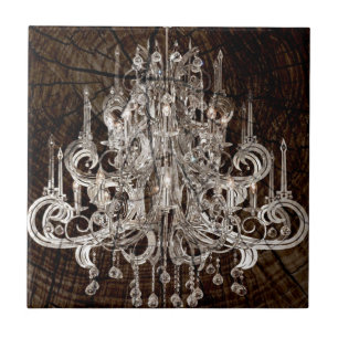 Distressed Wood Grain Primitive country kroonlucht Tegeltje