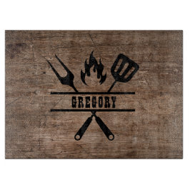 Distressed Wood Grillmaster Utensil  Snijplank