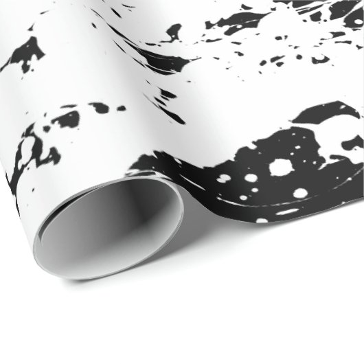 Distressed zwart-wit Distressed Paint Cadeaupapier (Rol Hoek)