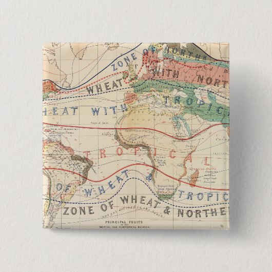 Distributie planten vierkante button 5,1 cm (Voorkant)