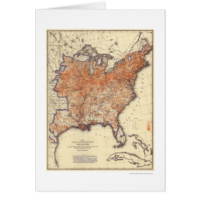Distribution Etats-Unis 1872 de richesse (Devant)