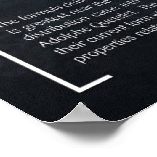 Distribution normale - Poster des mathématiques (Coin)