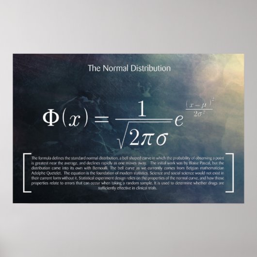 Distribution normale - Poster des mathématiques (Devant)