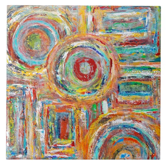 District 7 6 x 6 keramische Tegel Tegeltje (Voorkant)