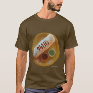 District Burrito van de missie San Francisco 941 T-shirt