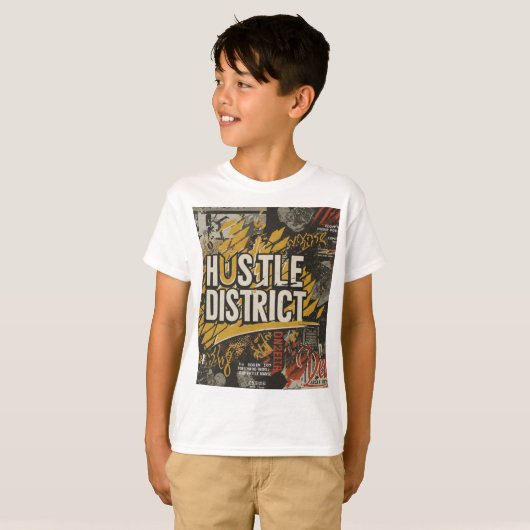 district Hustle T-shirt (Voorkant volledig)