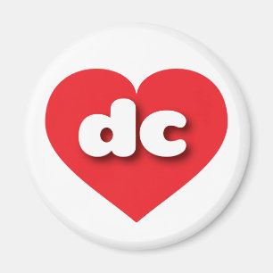 District of Columbia red hart - Ik hou van dc Magneet