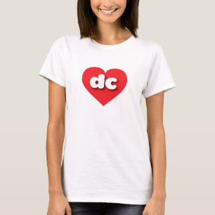 District of Columbia red hart - Ik hou van dc T-shirt