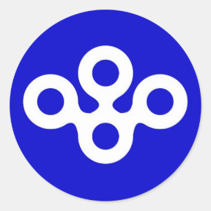 district osaka district japan prefectuur regio ronde sticker