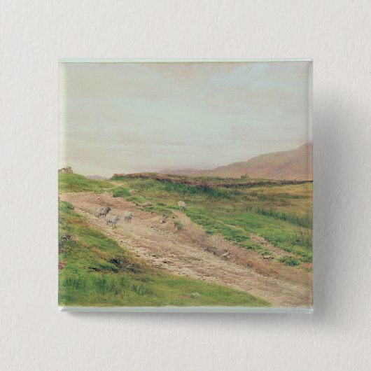 Districtmeer Vierkante Button 5,1 Cm (Voorkant)