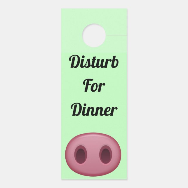 Disturb Pour Affichette de porte Dîner (Dos)