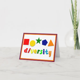 Disversity Shapes Note Card Kaart