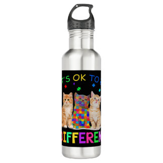 Dit Autism Awareness Support-ontwerp maakt een lev Waterfles