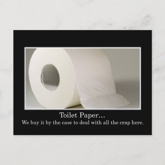 Dit bedrijf moet veel toiletpapier gebruiken briefkaart (Voorkant)