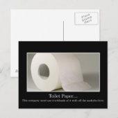 Dit bedrijf moet veel toiletpapier gebruiken briefkaart (Voorkant / Achterkant)