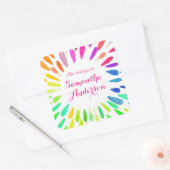 Dit behoort tot het label, verf, regenboognaamlabe vierkante sticker (Envelop)