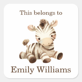 Dit behoort tot Name Tag Terug naar School Zebra