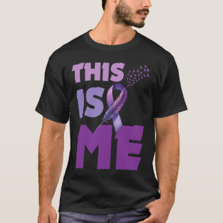 Dit ben ik - Paarse Ribbon Feather Awareness T-shirt