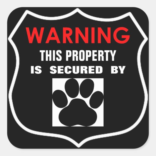 DIT BEZIT IS BEVEILIGD DOOR DE STICKER VAN HONDEN. (Voorkant)